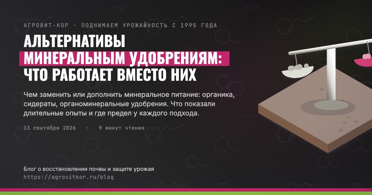 Альтернативы минеральным удобрениям: что работает вместо них — иллюстрация к статье блога АГРОВИТ-КОР