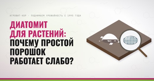 Диатомит для растений: почему простой порошок работает слабо? — иллюстрация к статье блога АГРОВИТ-КОР