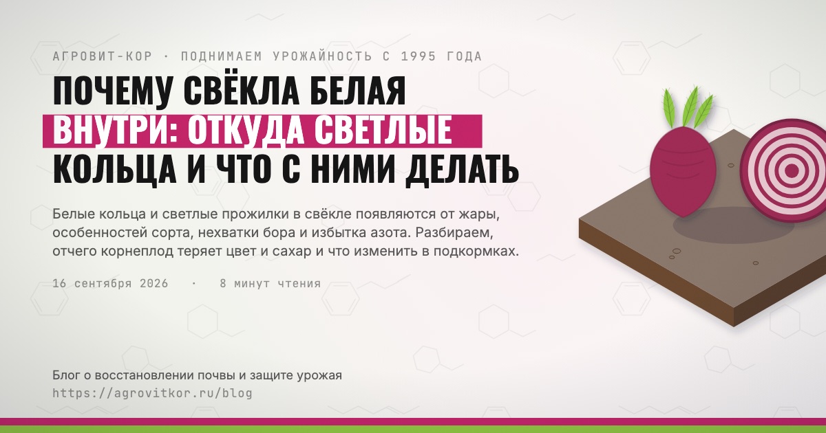 Почему свёкла белая внутри: откуда светлые кольца и что с ними делать — иллюстрация к статье блога АГРОВИТ-КОР