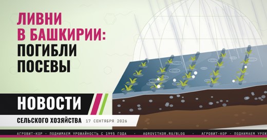 Режим ЧС в Башкирии: хозяйствам подать документы до 25 сентября — иллюстрация к статье блога АГРОВИТ-КОР