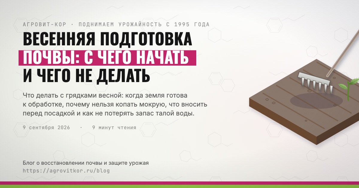 Весенняя подготовка почвы: с чего начать и чего не делать — иллюстрация к статье блога АГРОВИТ-КОР