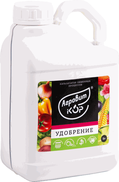 Канистра удобрения АГРОВИТ-КОР с этикеткой розничной линейки