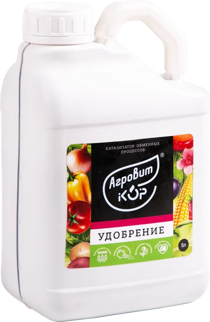 Канистра жидкого удобрения АГРОВИТ-КОР марки А на 5 литров